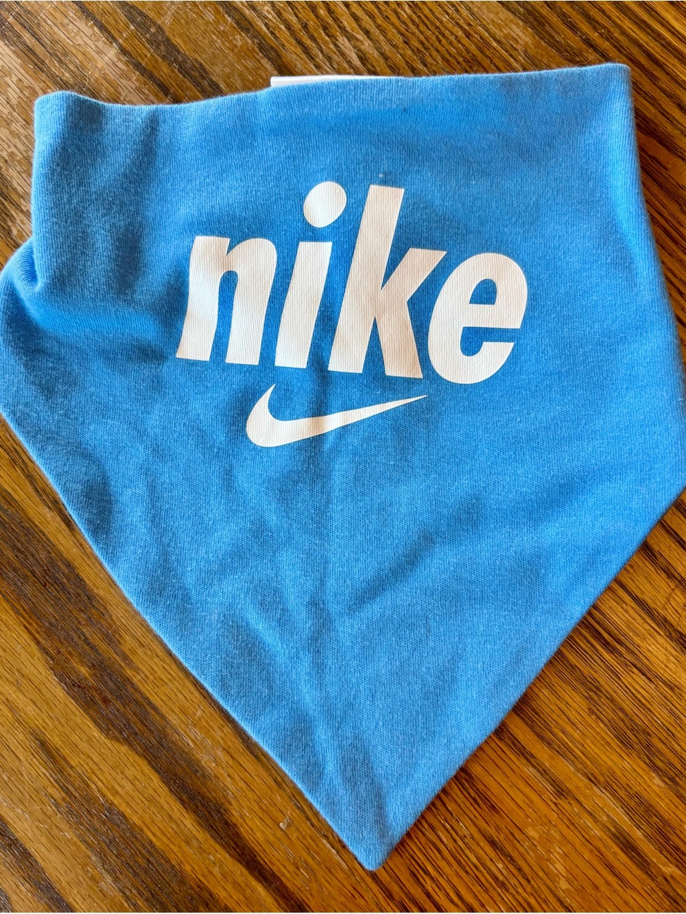 Nike Blue Bandana-Style Kids Bib with White Logo
